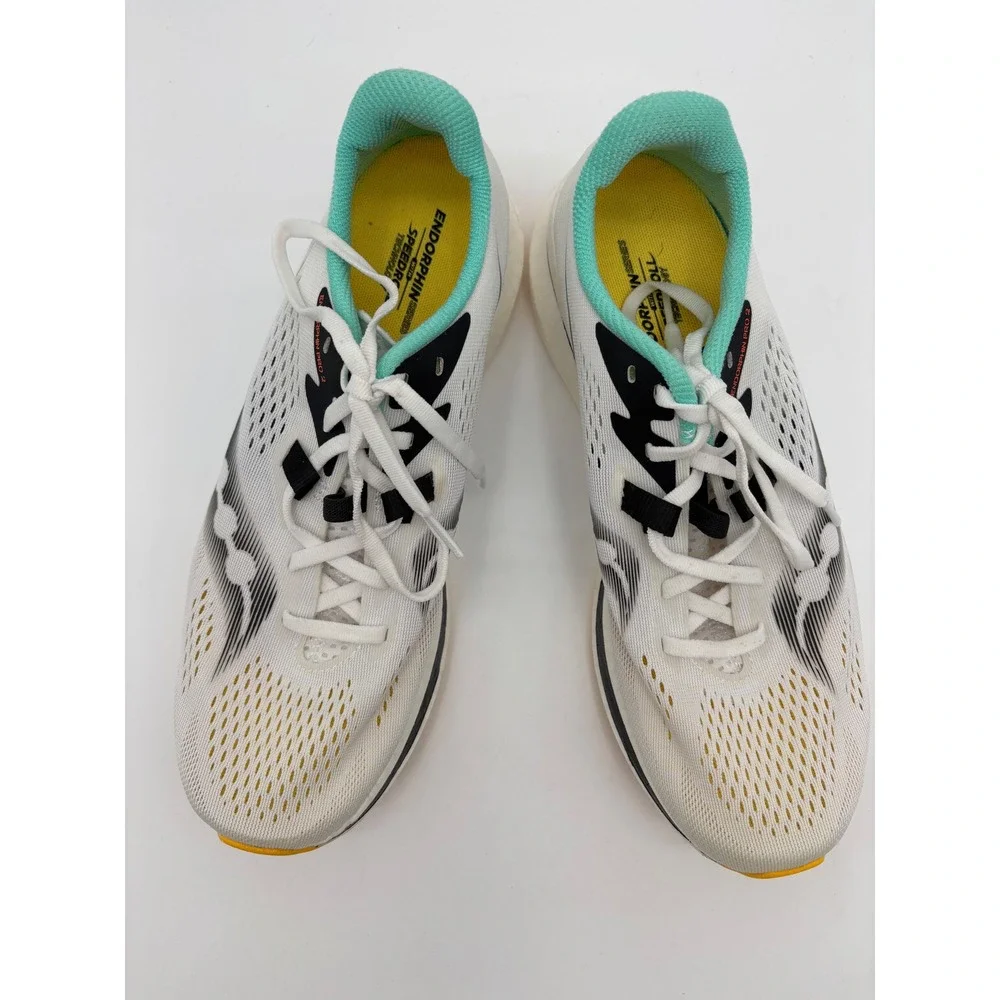 Saucony Endorphin Pro 2 Womens 10.5 Running Shoes White Teal Black S10687-10 - Picture 7 of 8